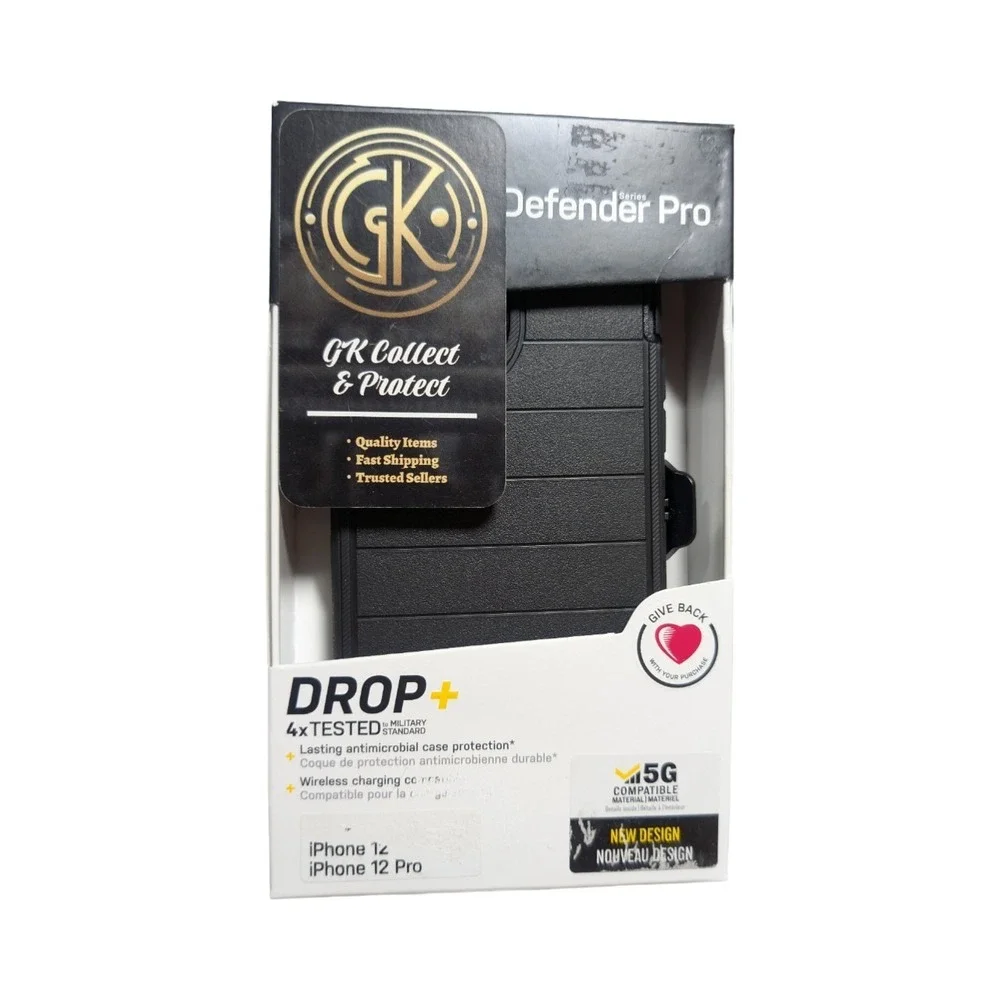 R1-N Otterbox Defender Pro Holster Case‎ For Apple iPhone 12 & 12 Pro - Black